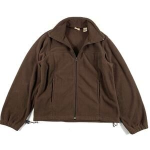 Brown Fleece Zip Up Jacket